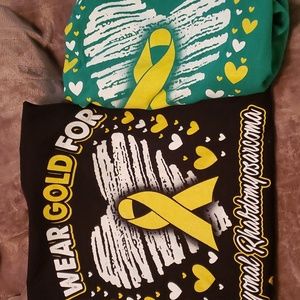 2 shirt bundle. ERMS childhood cancer awareness